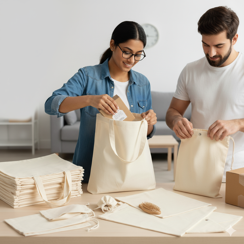 fabricante de bolsas de algodón tipo canvas para tiendas minoristas